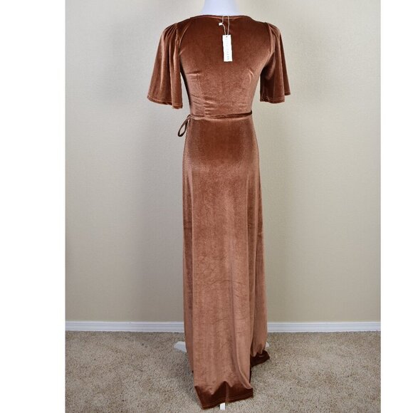 Baltic Born Meghan Wrap Velvet SPICE Maxi Dress NEW XS - Picture 4 of 8